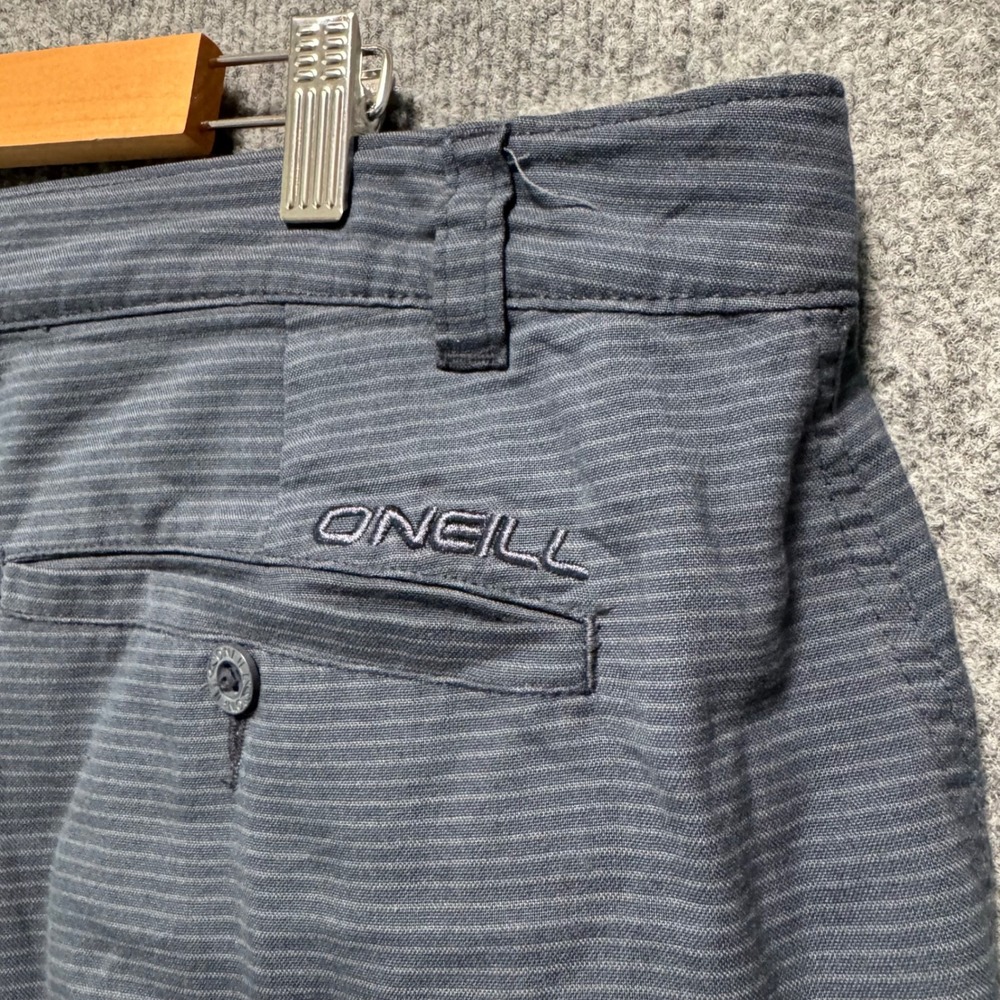 ONeill Hybrid Shorts Size 40 Mens Blue Striped Performance Walk Shorts Surf - Picture 6 of 11